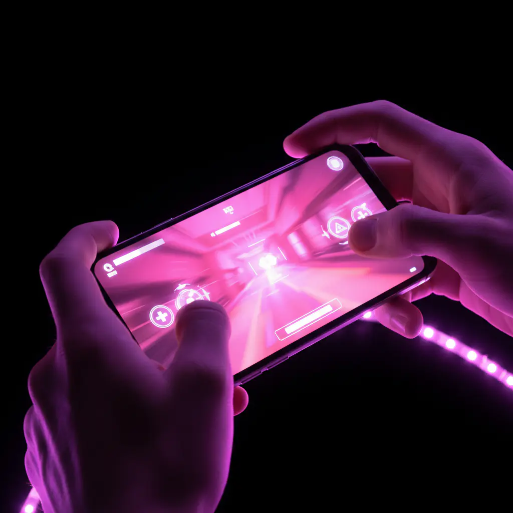 Jugando en smartphone